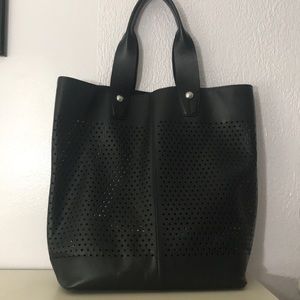 Perforated Leather handbag